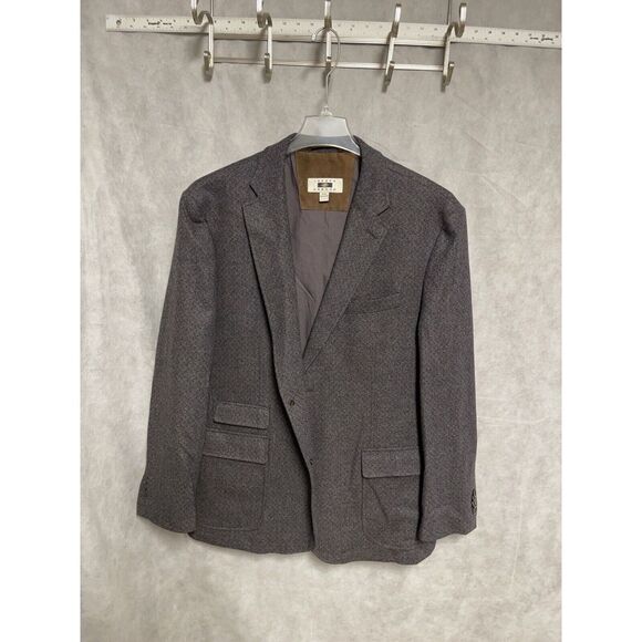 Joseph Abboud Blazer Men 46R Chameleon 2B Elbow Pad Flannel Surgeon Cuff 2X Luxe